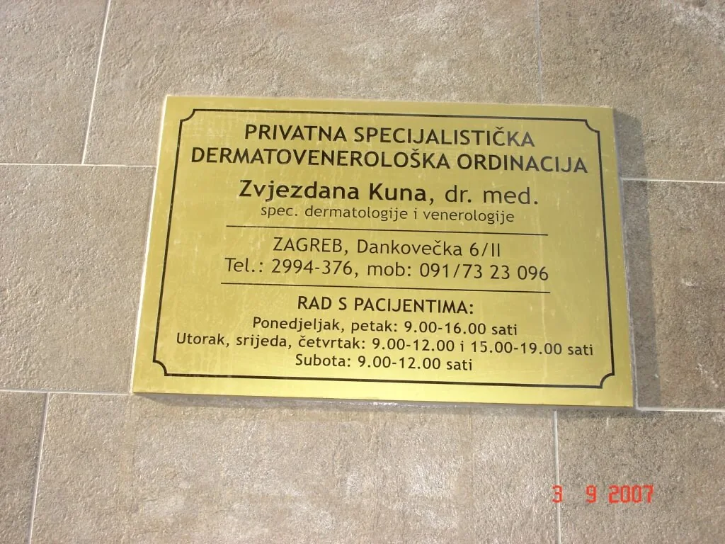Natpisne ploče – primjer 6